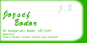 jozsef bodor business card